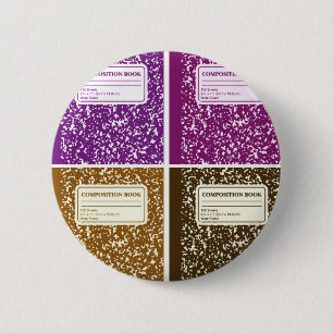 Compositie Book/Student-leraar Ronde Button 5,7 Cm