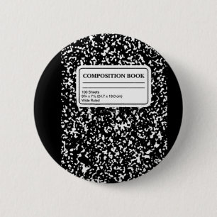 Compositie Book/Student-leraar Ronde Button 5,7 Cm