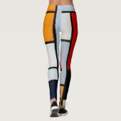 Compositie met grote rode vlakken leggings (Achterkant)