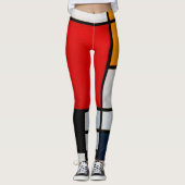 Compositie met grote rode vlakken leggings (Voorkant)