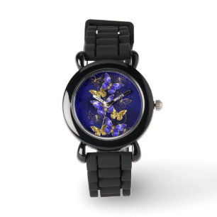 Compositie met saffier Vlinders Horloge