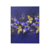 Compositie met saffier vlinders notitieblok (Gedraaid)