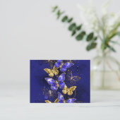 Compositie met Sapphire Butterflies Advieskaart (Staand voorkant)