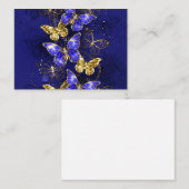 Compositie met Sapphire Butterflies Advieskaart (Voorkant / Achterkant)