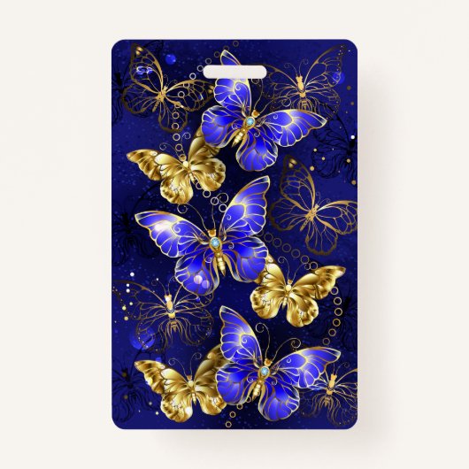 Compositie met Sapphire Butterflies Badge (Voorkant)