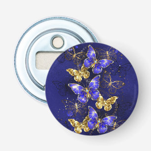 Compositie met Sapphire Butterflies Button Flesopener