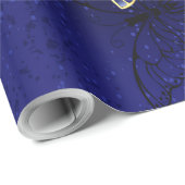 Compositie met Sapphire Butterflies Cadeaupapier (Rol Hoek)