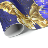 Compositie met Sapphire Butterflies Cadeaupapier (Rol Hoek)