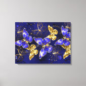 Compositie met Sapphire Butterflies Canvas Afdruk (Voorkant)