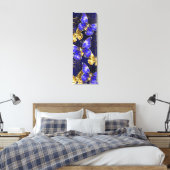 Compositie met Sapphire Butterflies Canvas Afdruk (Insitu (Slaapkamer))