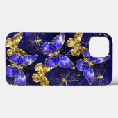 Compositie met Sapphire Butterflies Case-Mate iPhone Case (Achterkant (horizontaal))