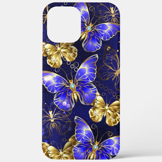 Compositie met Sapphire Butterflies Case-Mate iPhone Case (Achterkant)