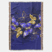 Compositie met Sapphire Butterflies Deken (Voorkant Verticaal)