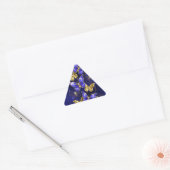 Compositie met Sapphire Butterflies Driehoek Sticker (Envelop)