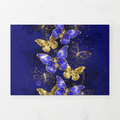 Compositie met Sapphire Butterflies Drieluik Kaart (Cover)