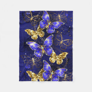 Compositie met Sapphire Butterflies Fleece Deken
