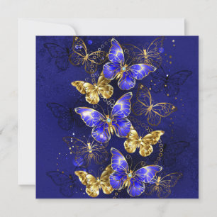 Compositie met Sapphire Butterflies Kaart