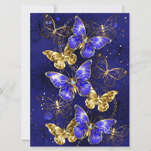 Compositie met Sapphire Butterflies Kaart (Voorkant)