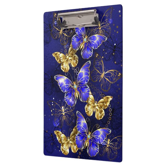 Compositie met Sapphire Butterflies Klembord (Links)