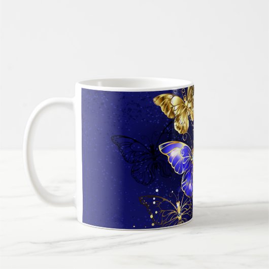 Compositie met Sapphire Butterflies Koffiemok (Links)