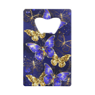 Compositie met Sapphire Butterflies Kredietkaart Flessenopener