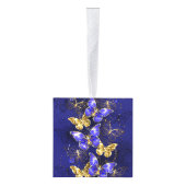 Compositie met Sapphire Butterflies Kubus Ornament (Rechts)