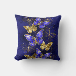 Compositie met Sapphire Butterflies Kussen