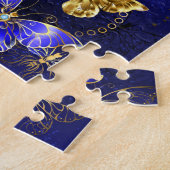 Compositie met Sapphire Butterflies Legpuzzel (Zijkant)