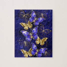 Compositie met Sapphire Butterflies Legpuzzel