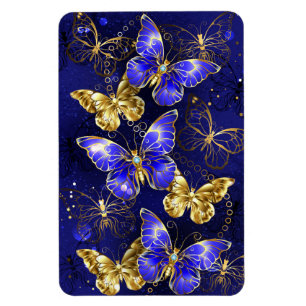 Compositie met Sapphire Butterflies Magneet
