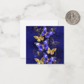 Compositie met Sapphire Butterflies Notitiekaartje (Voorkant / Achterkant in situ)