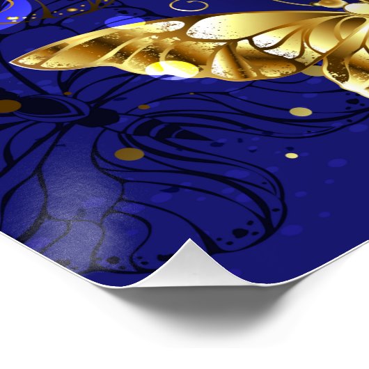 Compositie met Sapphire Butterflies Perfect Poster (Hoek)