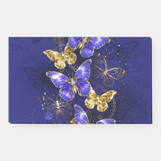 Compositie met Sapphire Butterflies Post-it® Notes (Voorkant)