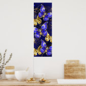 Compositie met Sapphire Butterflies Poster (Keuken)