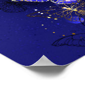 Compositie met Sapphire Butterflies Poster (Hoek)