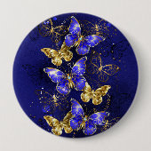 Compositie met Sapphire Butterflies Ronde Button 4,0 Cm (Voorkant)