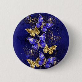 Compositie met Sapphire Butterflies Ronde Button 5,7 Cm
