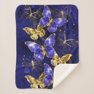 Compositie met Sapphire Butterflies Sherpa Deken
