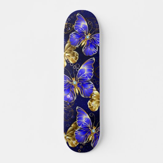 Compositie met Sapphire Butterflies Skateboard (Voorkant)