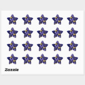 Compositie met Sapphire Butterflies Ster Sticker (Vel)