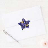Compositie met Sapphire Butterflies Ster Sticker (Envelop)