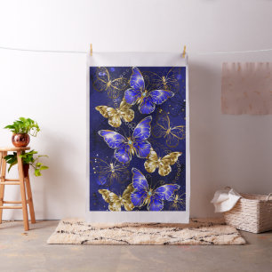 Compositie met Sapphire Butterflies Stof