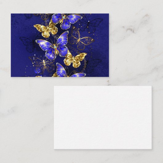 Compositie met Sapphire Butterflies Visitekaartje (Voorkant / Achterkant)