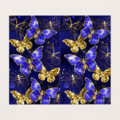 Compositie met Sapphire Butterflies Visitekaartjes (Buitenkant ongevouwen)