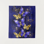 Compositie met Sapphire Butterflies Wandkleed (Voorkant)