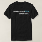 Compositie over overerving principe programmeur t-shirt (Design voorkant)