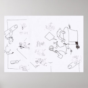 Compositie Surrealistische Tekeningen Kleurplaat L Poster