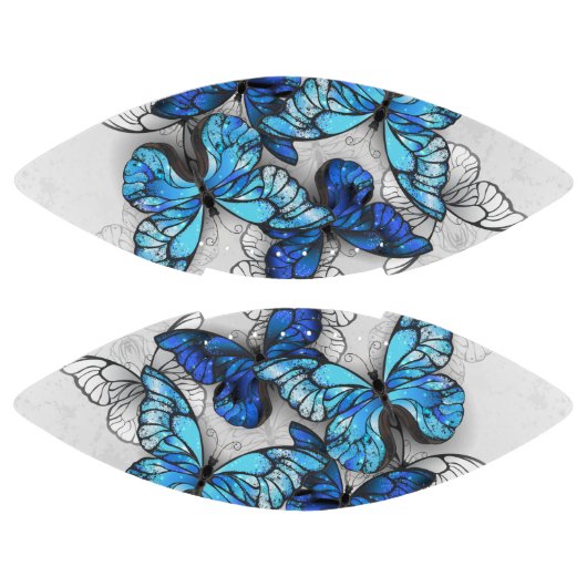 Compositie van witte en blauwe vlinders american football (Panelen)