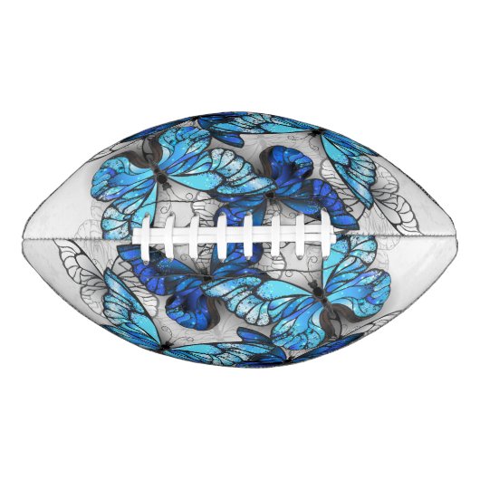 Compositie van witte en blauwe vlinders american football (Voorkant)