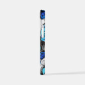 Compositie van witte en blauwe vlinders iPhone hoesje (Linkerkant)